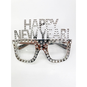 Happy New Year Glasses Silver New